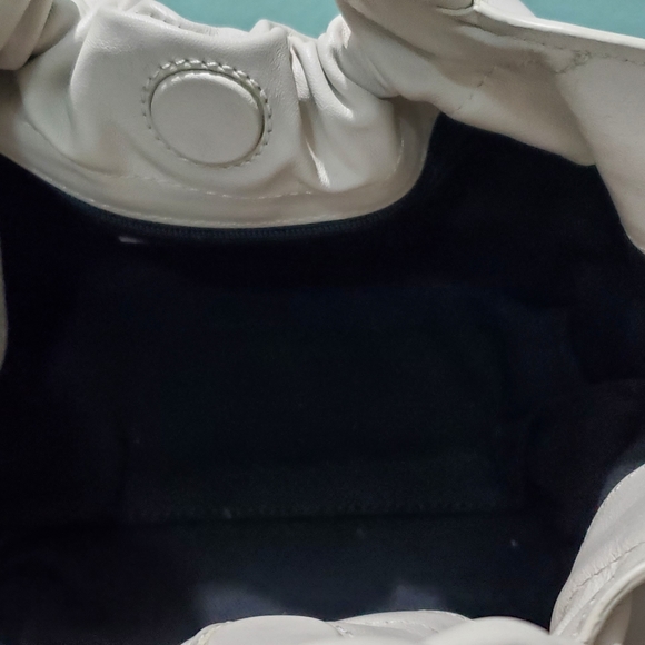 NEW DEMELLIER Mini Los Angeles Off White Smooth Leather Braid Tote Crossbody Bag - Picture 12 of 14